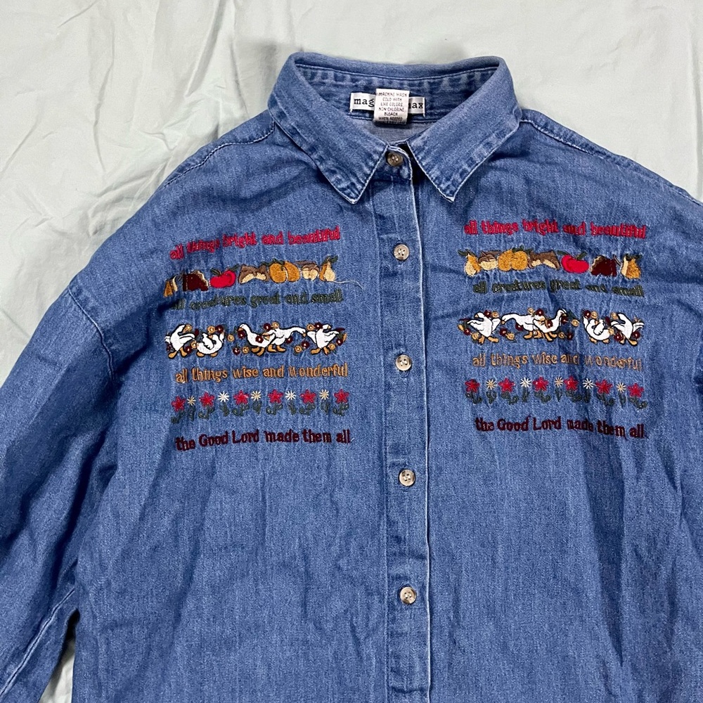 Vintage Maggie & Max Denim Shirt - Picture 2 of 5